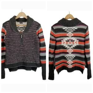 Smartwool X Chup Potlach 1/2 Zip Women's Aztec Shawl Collar Sweater Size XS